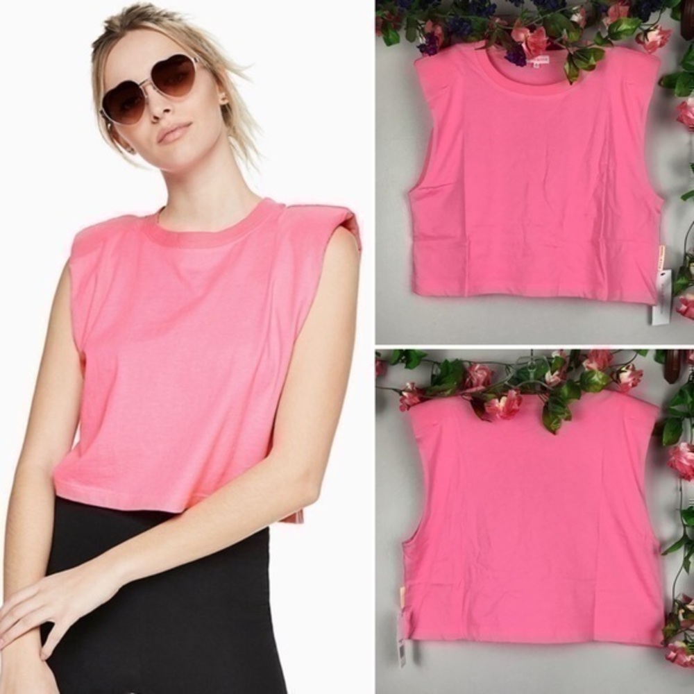 NWT KENDALL & KYLIE Pink Muscle Tee Shirt Top Medium